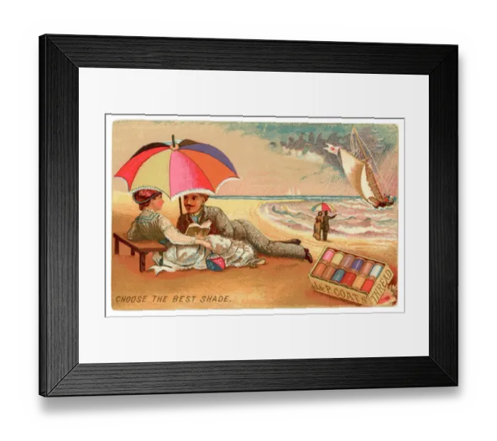 Framed Print : Choose the Best Shade sewing thread trade card Framed Print : Choose the Best Shade sewing thread trade card