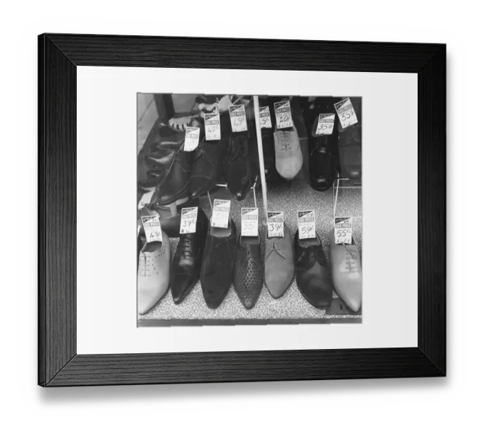 Framed Print : Shoes For Sale Framed Print : Shoes For Sale