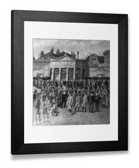 Framed Print : Golf Club. 1860: Golfers attending the Open Golf Championship