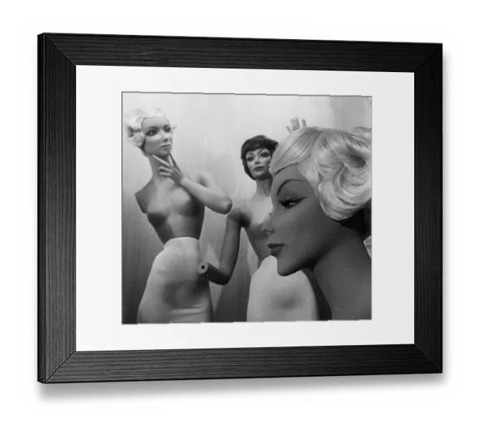 Framed Print : Armless. August 1961: Almost completed mannequins await some final touches Framed Print : Armless. August 1961: Almost completed mannequins await some final touches