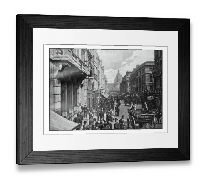 Framed Print : Antique London's photographs: Fleet Street Framed Print : Antique London's photographs: Fleet Street