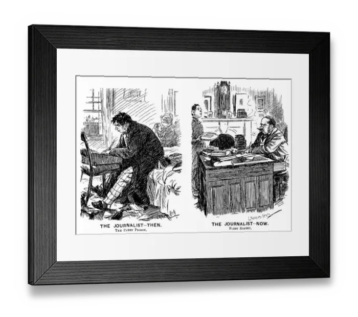 Framed Print : The Journalist 1837 and 1897. jpg Framed Print : The Journalist 1837 and 1897. jpg