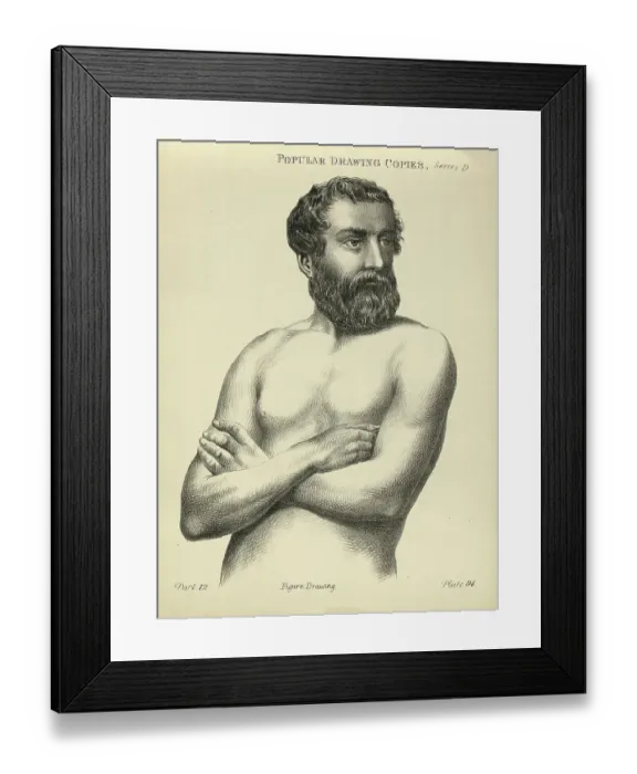 Framed Print : Sketching, drawing bare chested man with beard, life study, Victorian art figure drawing copies 19th Century Framed Print : Sketching, drawing bare chested man with beard, life study, Victorian art figure drawing copies 19th Century