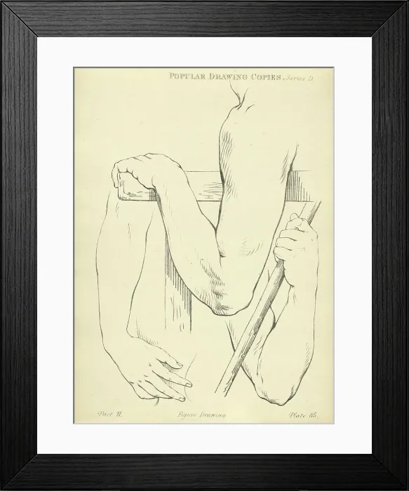 Framed Print : Sketching and drawing the human arm and elbow, Victorian art figure drawing copies 19th Century Framed Print : Sketching and drawing the human arm and elbow, Victorian art figure drawing copies 19th Century