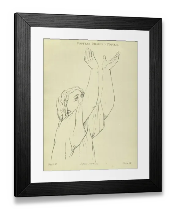 Framed Print : Sketching and drawing the human arms raised, catching, Victorian art figure drawing copies 19th Century Framed Print : Sketching and drawing the human arms raised, catching, Victorian art figure drawing copies 19th Century