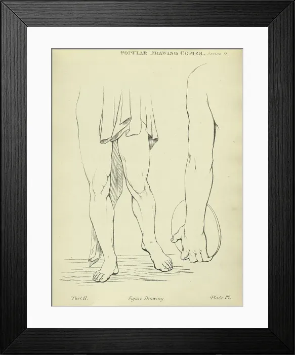 Framed Print : Sketching human leg and arm, Victorian art figure drawing copies 19th Century Framed Print : Sketching human leg and arm, Victorian art figure drawing copies 19th Century