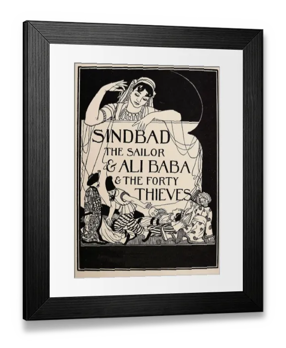 Framed Print : Scheherazade with puppets of Sinbad the Sailor and Ali Baba, One Thousand and One Nights Framed Print : Scheherazade with puppets of Sinbad the Sailor and Ali Baba, One Thousand and One Nights