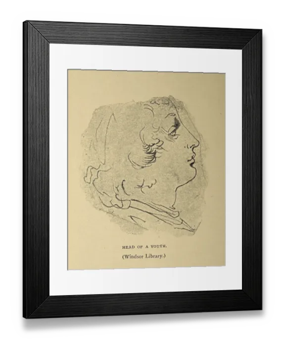 Framed Print : After the sketch by Leonardo da Vinci, Head of a youth, Early renaissance art Framed Print : After the sketch by Leonardo da Vinci, Head of a youth, Early renaissance art