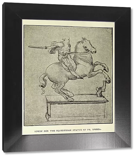 After the sketch by Leonardo da Vinci, Study for the equestrian statue of Fr. Sforza, Early renaissance art