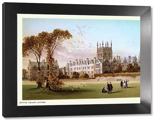 Merton College, Oxford, England, History English architecture, historic landmarks, 19th Century