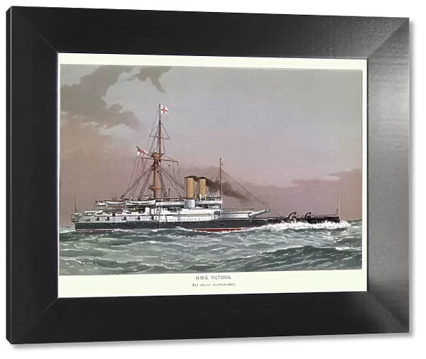 British Royal Navy warship HMS Victoria was the lead ship in her class of two battleships, 19th Century