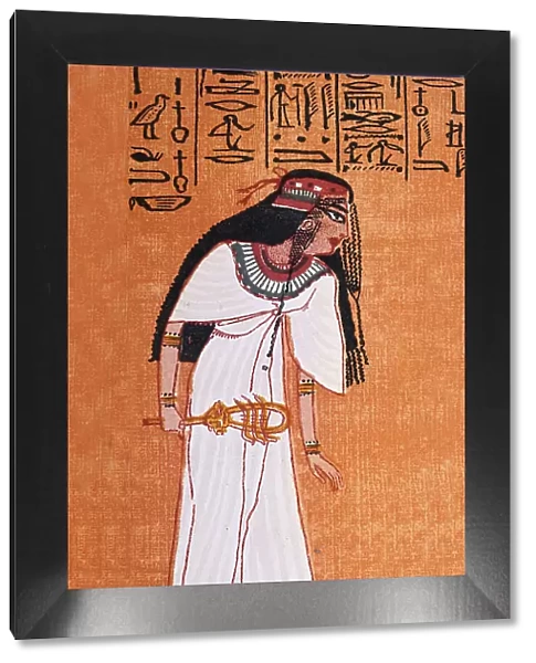 Ancient Egpytian woman, Ancient Egpytian, long braided hair, white dress, fashion, Art