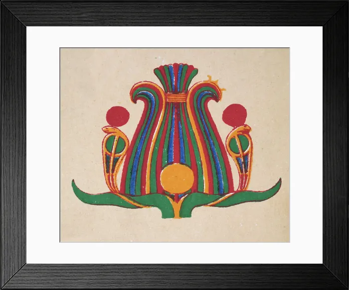Framed Print : Ancient Egyptian decorative art, fashion, Royal headdress Framed Print : Ancient Egyptian decorative art, fashion, Royal headdress