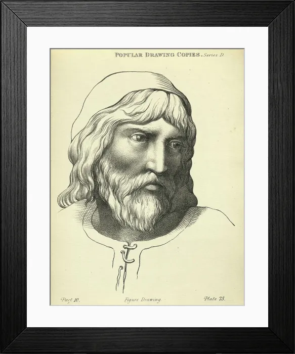 Framed Print : Sketching human face, detail of mature man's face, beard moustache, Victorian art figure drawing copies 19th Century Framed Print : Sketching human face, detail of mature man's face, beard moustache, Victorian art figure drawing copies 19th Century