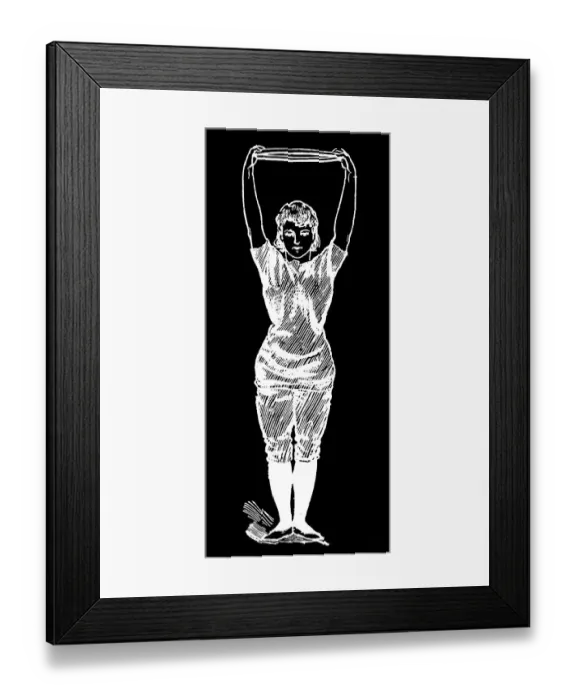 Framed Print : Old engraved illustration of Hygienic Gymnastics, healthy lifestyle - hoop exercises Framed Print : Old engraved illustration of Hygienic Gymnastics, healthy lifestyle - hoop exercises