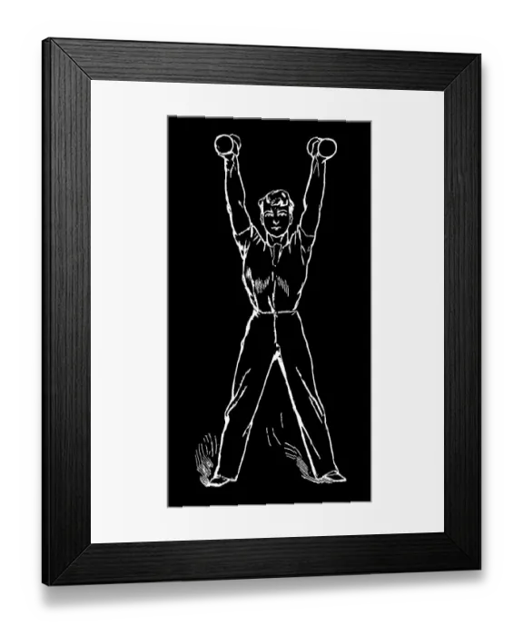 Framed Print : Old engraved illustration of Hygienic Gymnastics, healthy lifestyle - dumbbell exercises Framed Print : Old engraved illustration of Hygienic Gymnastics, healthy lifestyle - dumbbell exercises