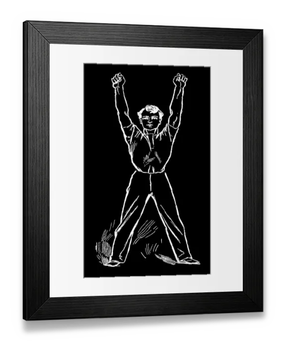 Framed Print : Old engraved illustration of Hygienic Gymnastics, healthy lifestyle - leg, body and arm exercises