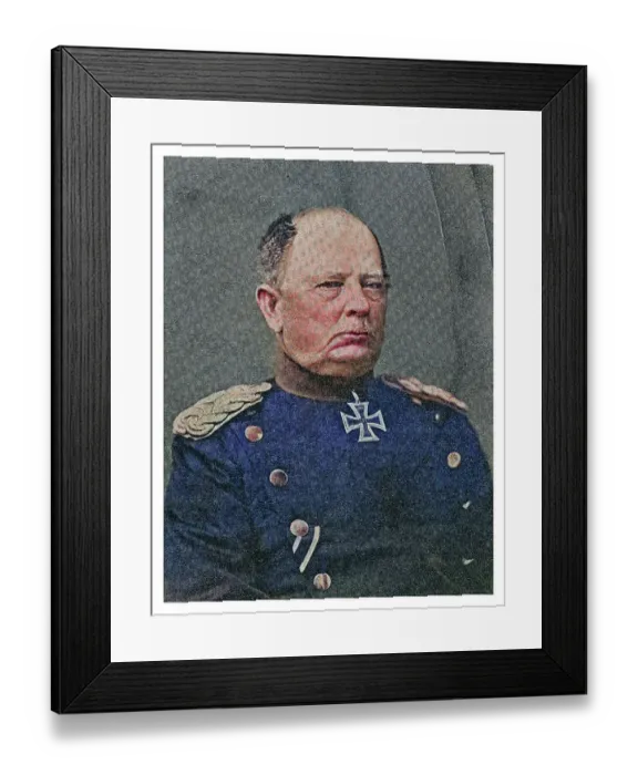 Framed Print : Portrait of Karl Wilhelm Friedrich August Leopold Graf von Werder (1808-1887) Prussian general