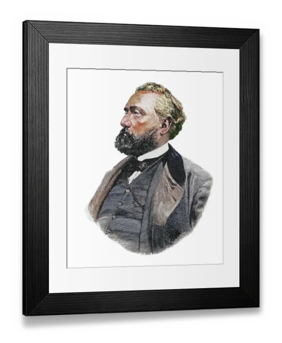 Framed Print : Portrait of Leon Gambetta, French lawyer and republican politician who proclaimed the French Third Republic in 1870 Framed Print : Portrait of Leon Gambetta, French lawyer and republican politician who proclaimed the French Third Republic in 1870