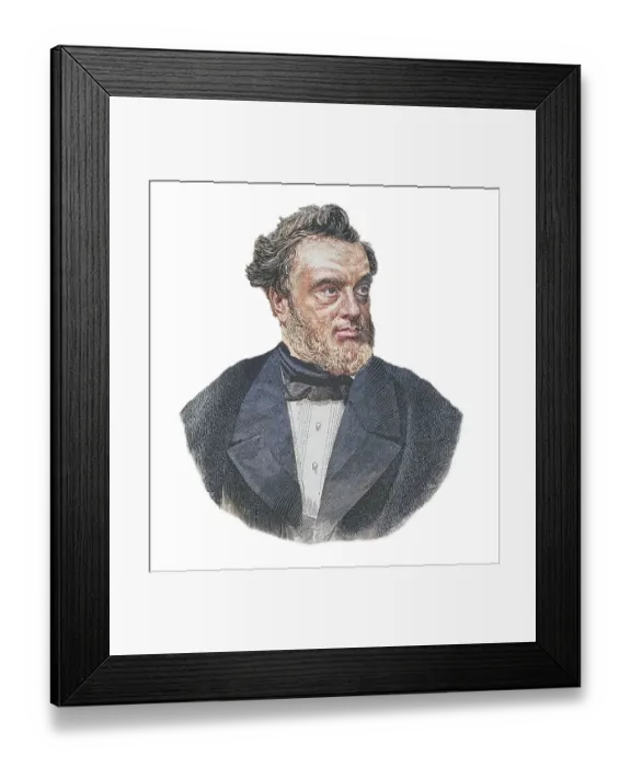 Framed Print : Portrait of Jules Claude Gabriel Favre (1809-1880) French statesman and lawyer Framed Print : Portrait of Jules Claude Gabriel Favre (1809-1880) French statesman and lawyer