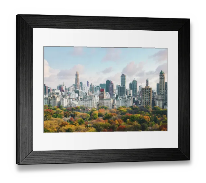 Framed Print : High angle view of Upper West Side Manhattan skyline and Central Park, New York City Framed Print : High angle view of Upper West Side Manhattan skyline and Central Park, New York City