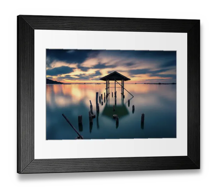 Framed Print : Abandon fisherman house in sunset Framed Print : Abandon fisherman house in sunset