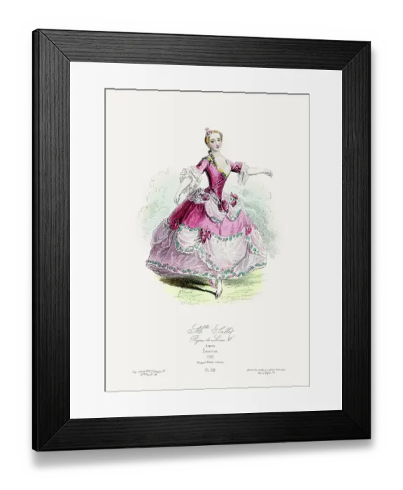 Framed Print : 18th Century Fashion - Marie Salle Framed Print : 18th Century Fashion - Marie Salle