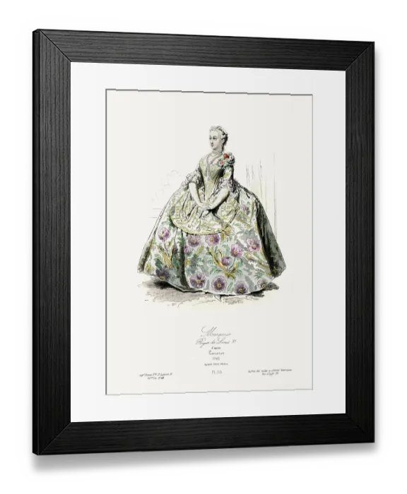 Framed Print : 18th Century Fashion - Marquise Framed Print : 18th Century Fashion - Marquise
