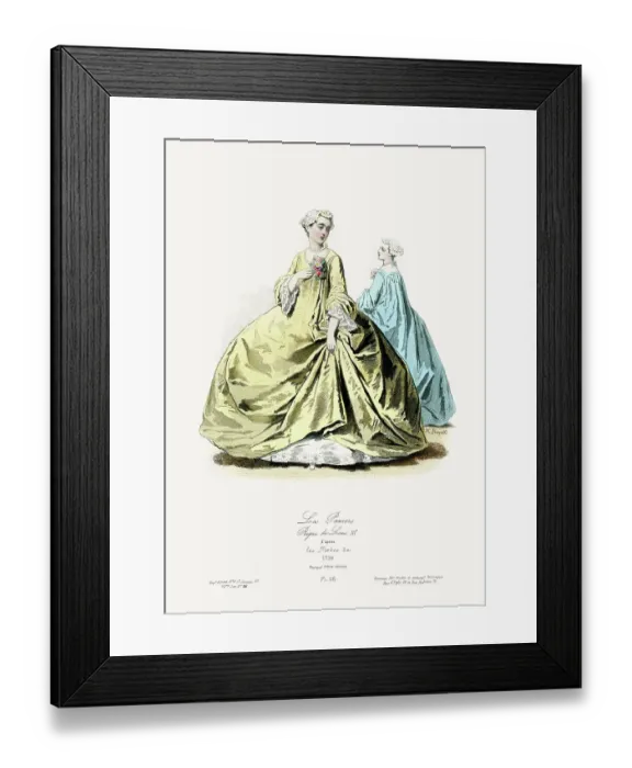 Framed Print : 18th Century Fashion - The Baskets Framed Print : 18th Century Fashion - The Baskets