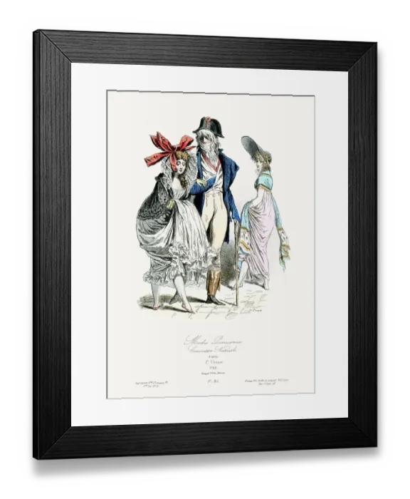 Framed Print : Paris Fashion of the 18th Century