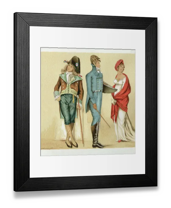Framed Print : France people in traditional clothing 17th century Framed Print : France people in traditional clothing 17th century