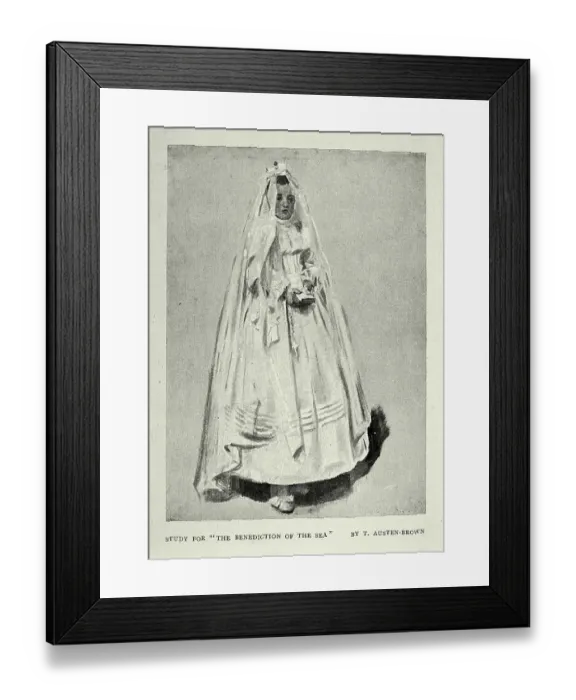Framed Print : Study for the Benediction of the Sea by Thomas Austen Brown, 1890s, Victorian Art Framed Print : Study for the Benediction of the Sea by Thomas Austen Brown, 1890s, Victorian Art