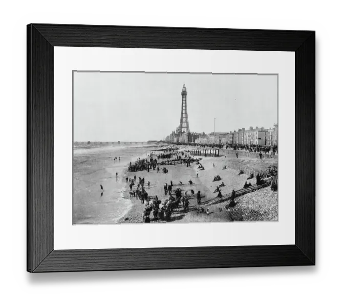 Framed Print : Antique photograph of seaside towns of Great Britain and Ireland: Blackpool Framed Print : Antique photograph of seaside towns of Great Britain and Ireland: Blackpool