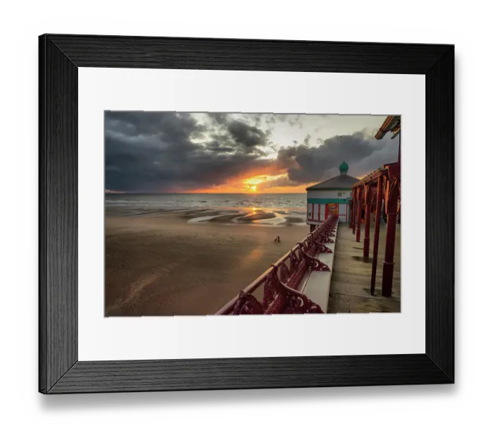 Framed Print : Sunset, North Pier, Blackpool, Lancashire, UK Framed Print : Sunset, North Pier, Blackpool, Lancashire, UK