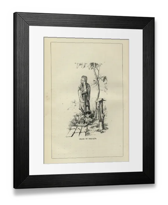 Framed Print : Statue of Seki-San, Japan 19th Century Framed Print : Statue of Seki-San, Japan 19th Century