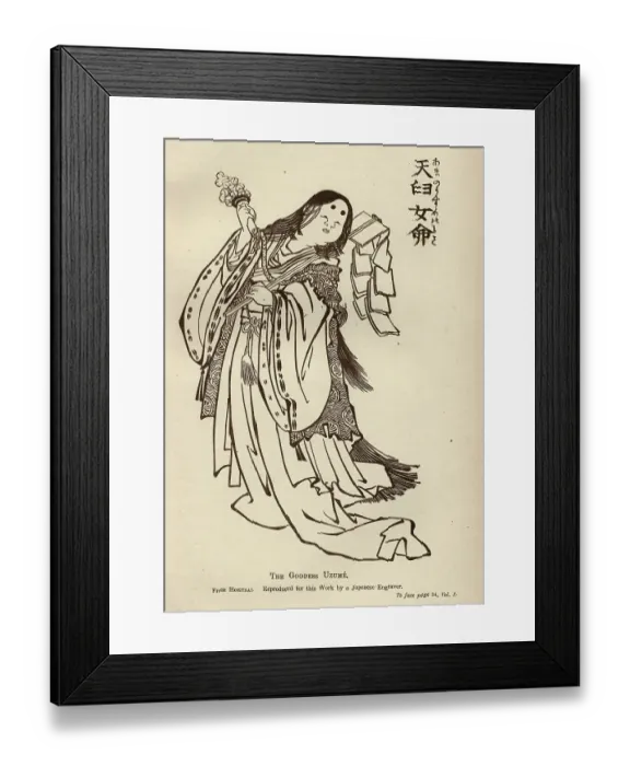 Framed Print : Ame-no-Uzume goddess of dawn, Japanese mythology, Shinto Framed Print : Ame-no-Uzume goddess of dawn, Japanese mythology, Shinto