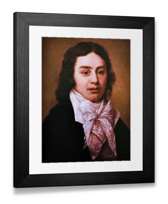 Framed Print : Lord Byron portrait, front view, headshot Framed Print : Lord Byron portrait, front view, headshot