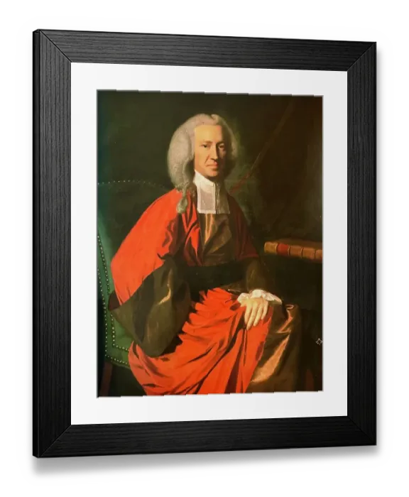 Framed Print : The US Judge Martin Howard in a red robe, 1767 Framed Print : The US Judge Martin Howard in a red robe, 1767