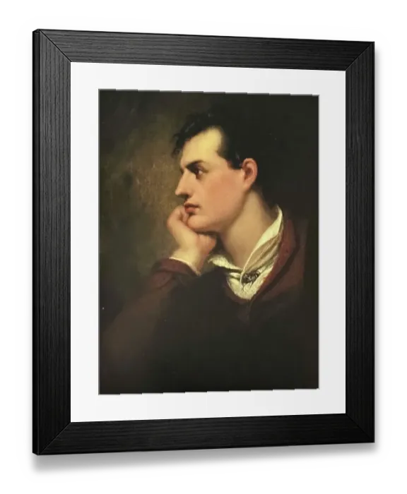 Framed Print : Richard Westall, British painter and illustrator, side view, hand on chin Framed Print : Richard Westall, British painter and illustrator, side view, hand on chin