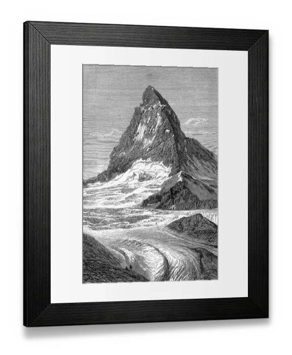 Framed Print : Matterhorn or Monte Cervino with glacier Framed Print : Matterhorn or Monte Cervino with glacier