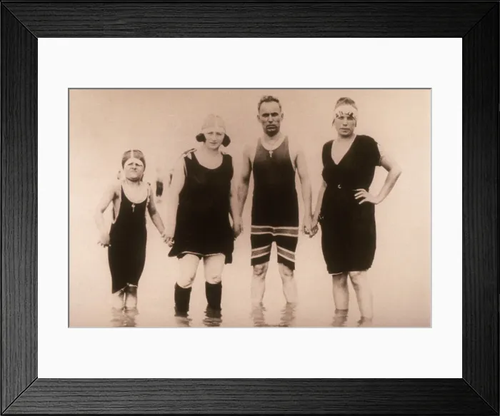 Framed Print : Family Beach Vacation, Circa 1900 Framed Print : Family Beach Vacation, Circa 1900
