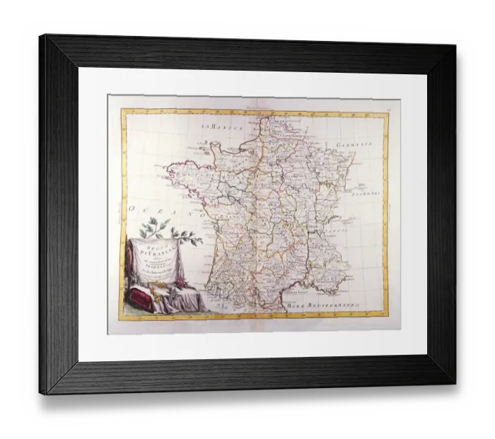 Framed Print : Kingdom of France Divided into its Governments Framed Print : Kingdom of France Divided into its Governments