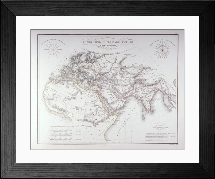 Framed Print : Historical Map of the Known World Framed Print : Historical Map of the Known World