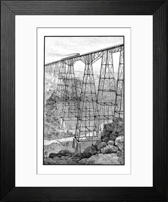 Framed Print : The Pecos Viaduct 1897 Framed Print : The Pecos Viaduct 1897