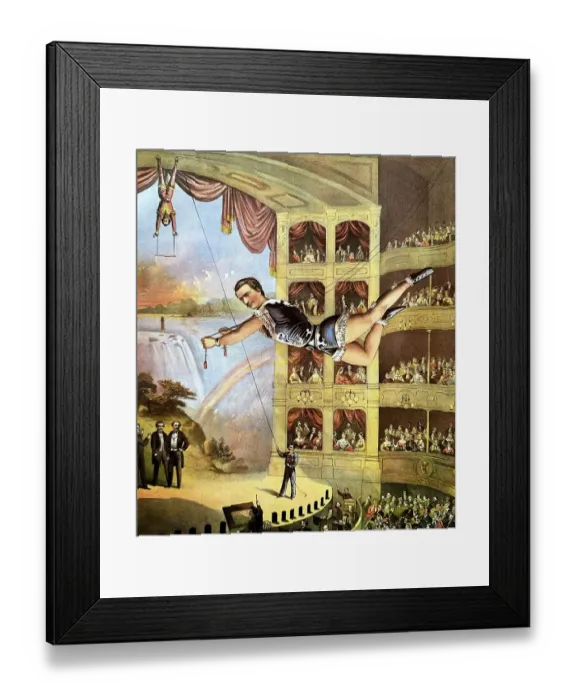 Framed Print : Trapeze artists in the opera Framed Print : Trapeze artists in the opera