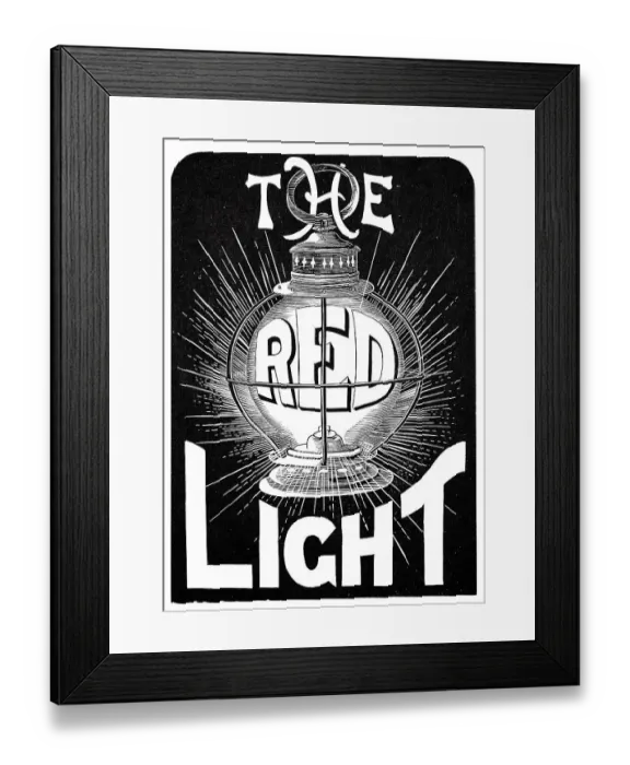 Framed Print : The red light poster for a play by F. W. Robinson Framed Print : The red light poster for a play by F. W. Robinson