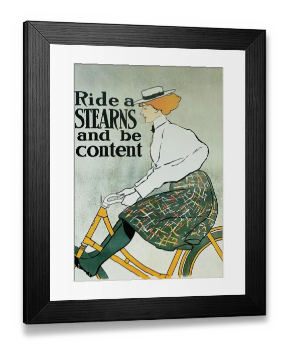 Framed Print : Woman riding a bicycle Framed Print : Woman riding a bicycle