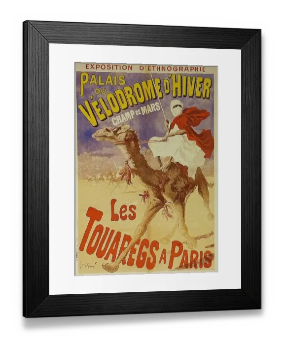 Framed Print : Paris, Palais du Velodrome d'hiver, the Tuaregs in Paris