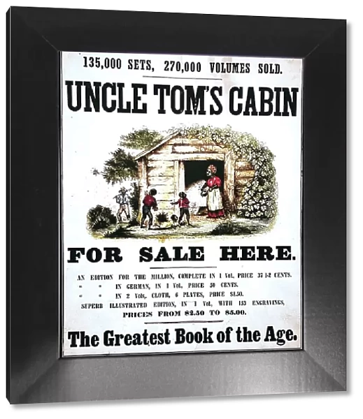 Uncle tom's cabin, book advertising