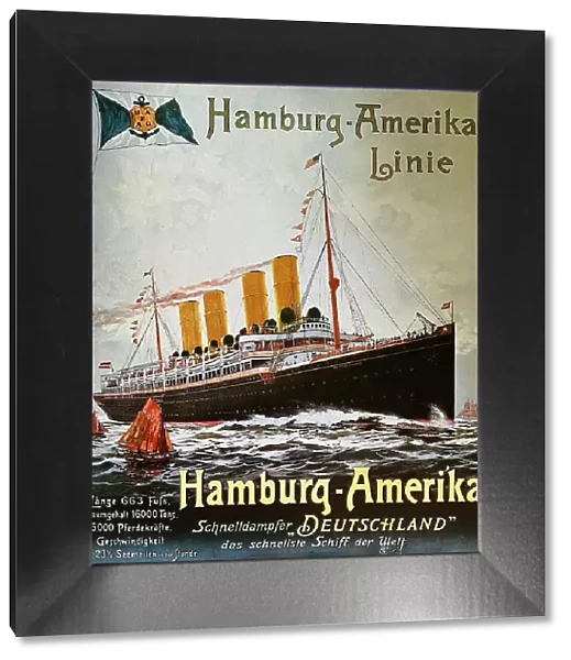 Poster for the Hamburg-Amerika Linie, express steamers